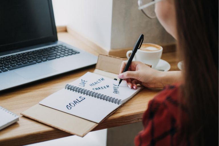 Open notebook writing goal strategy